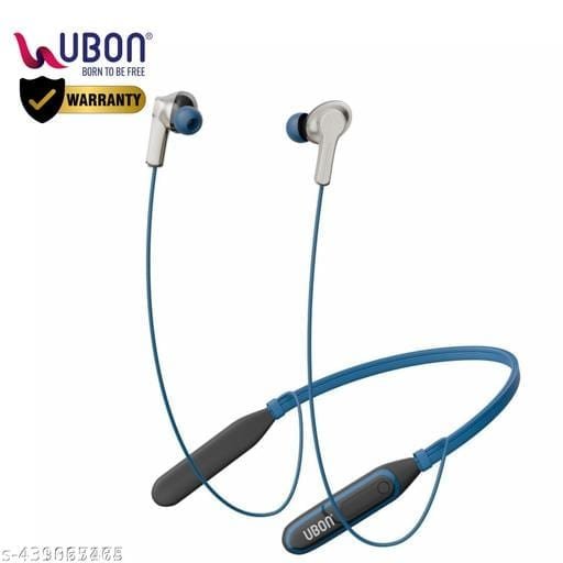 UBON U Series Newly Launched Wireless Neckband, Bluetooth, 36 Hours Playback, Type-C Fast Charging, Magnetic Earbuds, Auto Pairing, Sporty Design, Comfortable Fit, 220 Hours Standby Time (Blue) - Bhandarum