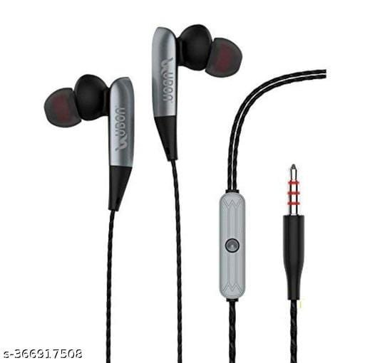 Ubon UB-920 Champ Earphone I Built-in Ergonomically Magnetic Earbuds Wired Headset (Silver, In the Ear) - Bhandarum