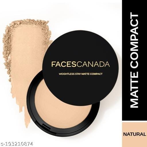 FACES CANADA Weightless Stay Matte Finish Compact Powder - Natural 02 (9 g) - Bhandarum