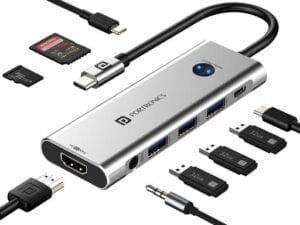 Premium Pink Floral Laddu Gopal Dress – Handcrafted Net Poshak with 3D Flowers & Stone Work for Kanha Ji, Bal Gopal, Thakur Ji 6 Portronics Mport One USB C Hub (9-in-1) with 4K 60Hz HDMI, 3-Port USB, HDMI On-Off Button, 100Watts Type-C Charging, Card Reader, 3.5mm AUX, Type C Plug for Laptop, , PC (Grey) - Bhandarum