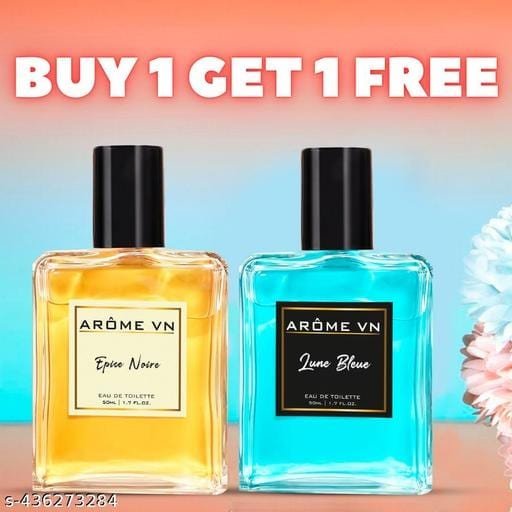 JUST DIVA - VN AROMA Combo Pack of 2 | Epie Noire - Lune Bleue | Long Lasting |Premium Luxury Perfume Eau de Toilette - 100 ml - Bhandarum