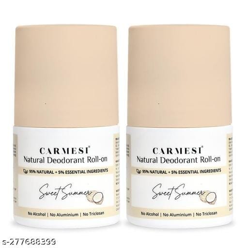 Carmesi Natural Deodorant Roll-on - Sweet Summer (50 ml) - (Pack of 2) 4 Carmesi Natural Deodorant Roll-on - Sweet Summer (50 ml) - (Pack of 2) - Bhandarum