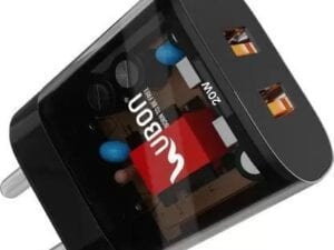 Ubon 20 W GaN 3.4 A Multiport Mobile Charger with Detachable Cable (Black, Cable Included) - Bhandarum