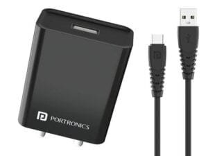 Portronics Freedom 2 15W Wireless Charging Pad with Type C Input, LED Indicator, Charger for Apple iPhone 13 and Samsung Devices(Black) - Bhandarum