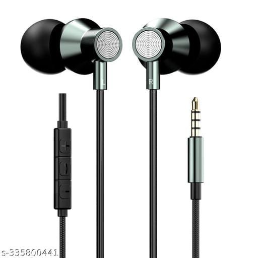 Portronics Conch Tune A in Ear Wired Earphones with Mic, 3.5mm Audio Jack, 10mm Driver, 1.2m Nylon Braided Anti Tangle Wire, in line Controls, Metal Alloy Body, Wide Compatibility(Grey) 2 Portronics Conch Tune A in Ear Wired Earphones with Mic, 3.5mm Audio Jack, 10mm Driver, 1.2m Nylon Braided Anti Tangle Wire, in line Controls, Metal Alloy Body, Wide Compatibility(Grey) - Bhandarum