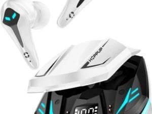 Hoppup Xo3 Gaming Earbuds with 35MS Low Latency, 13MM DRIVERS & 50H PlayTime Bluetooth Headset (White, True Wireless) - Bhandarum