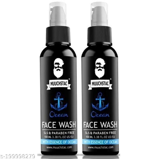 Muuchstac Ocean Face Wash (100 ml) (Pack of 2) Face Wash for Men - Bhandarum