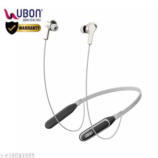 UBON U Series Newly Launched Wireless Neckband, Bluetooth, 36 Hours Playback, Type-C Fast Charging, Magnetic Earbuds, Auto Pairing, Sporty Design, Comfortable Fit, 220 Hours Standby Time (Grey) - Bhandarum