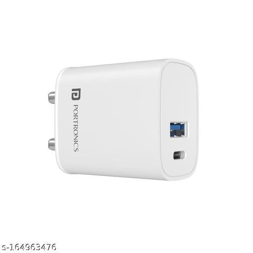 Portronics Adapto 62 2.4A 12w Wall Charger, Compatible with iOS & Andriod Smartphones etc.(Black) 2 Portronics Adapto 62 2.4A 12w Wall Charger, Compatible with iOS & Andriod Smartphones etc.(Black) - Bhandarum