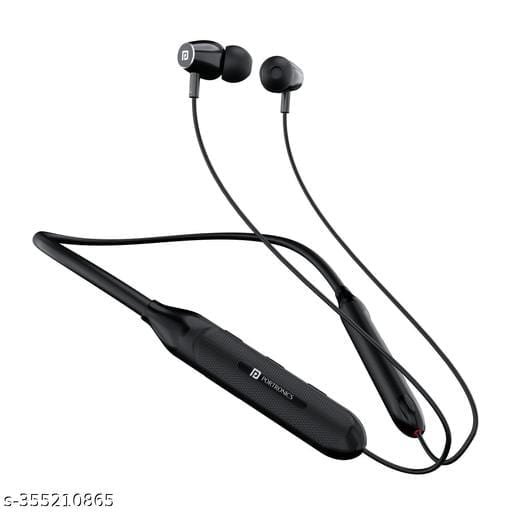 Portronics Harmonics Z7 Bluetooth Wireless in Ear Earphones with Upto 40 Hours Playback, 10mm Dynamic Driver, Gaming Mode, High Bass, IPX4 Water and Sweat Resistant, Type C Fast Charging(Black) - Bhandarum