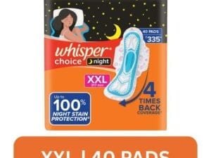 Whisper Choice Nights XXL For Women Sanitary Pad (Pack of 40) - Bhandarum