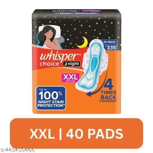 Whisper Choice Nights XXL For Women Sanitary Pad (Pack of 40) - Bhandarum