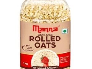 Modern Kitchen Napkins 12 Manna Rolled Oats - 1kg| Gluten Free | High Protein & Fibre | 100% Whole Grain Plastic Bottle (1 kg) - Bhandarum