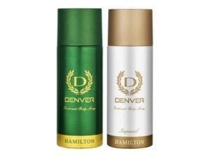Designer Kitchen Napkins 6 DENVER Perfume Body Spray 1 HAMILTON AND 1 IMPERIAL Deodorant Spray - For Men & Women (330 ml, Pack of 2) - Bhandarum