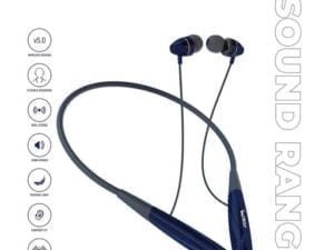 Ubon CL-4050 Sound Range, in-Ear Wireless Earphone with Fast Charging, Up to 30 Hours Playtime, Inbuilt Mic, 10mm Driver, v5.0 Bluetooth Headset (Navy Blue) - Bhandarum
