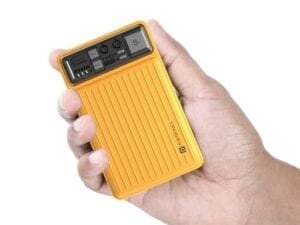 Portronics Luxcell Mini 10K Advanced 10000 mAh Smallest Power Bank with 22.5W Max Output, LED Indicator, Mach USB-A Output, Type C PD Output, Type C Input, Wake Up Button(Yellow) - Bhandarum