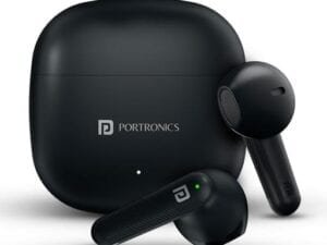 Portronics Harmonics Twins S18 in Ear TWS Earbuds with 30H Playtime, in Built HD Mic, Game/Music Mode, 13mm Dynamic Driver, Low Latency, Touch Control, Type C Fast Charging, Light Weight(Black) - Bhandarum