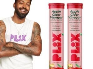 PLIX Apple Cider Vinegar Effervescent Tablet with mother for weight loss I with vitamin B6 & B12 | (Apple), 15 tablets | 100% vegan | No added Sugar |Easy to carry & consume - Bhandarum