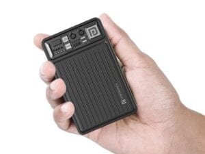 Portronics Luxcell Mini 10K Advanced 10000 mAh Smallest Power Bank with 22.5W Max Output, LED Indicator, Mach USB-A Output, Type C PD Output, Type C Input, Wake Up Button(Black) - Bhandarum