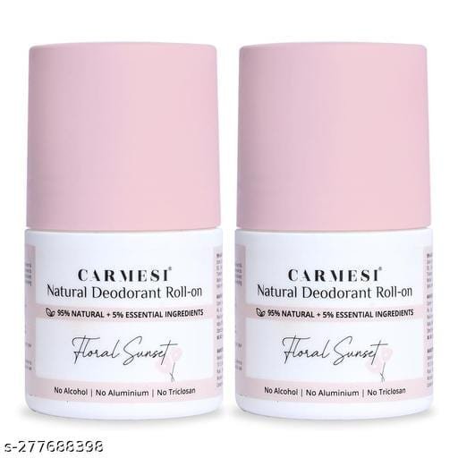 Carmesi Natural Deodorant Roll-on - Sweet Summer (50 ml) - (Pack of 2) - Bhandarum