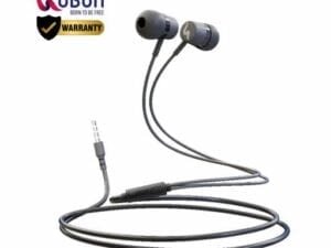 UBON Earphones with Mic, Rapper Series UB-111, in-Ear Wired Headphone with 10mm Dynamic Driver, Gives Booming Sound & Heavy Bass, L-Shaped 3.5 mm Audio Jack, Universal Compatibility (Black) - Bhandarum