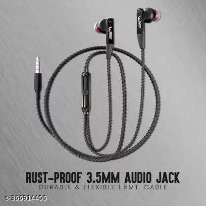 Ubon UB-920 Champ Earphone I Built-in Ergonomically Magnetic Earbuds Wired Headset (Black, In the Ear) - Bhandarum