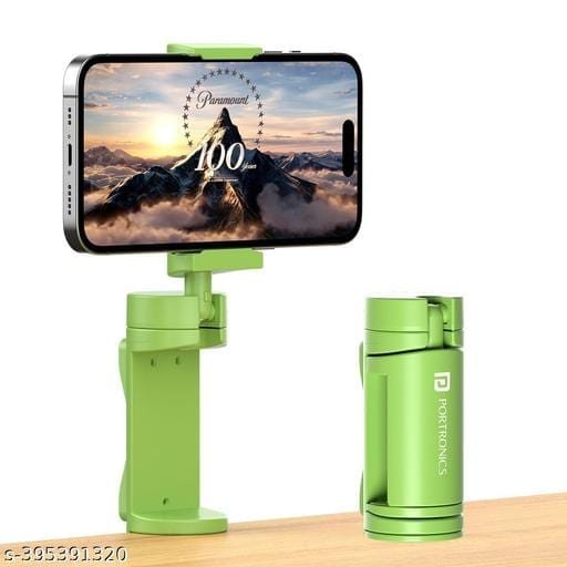 Portronics Mobot Clip 360?& Travel Friendly,Compatible with 4.5 to 6.9 inch Smartphones(Green) - Bhandarum