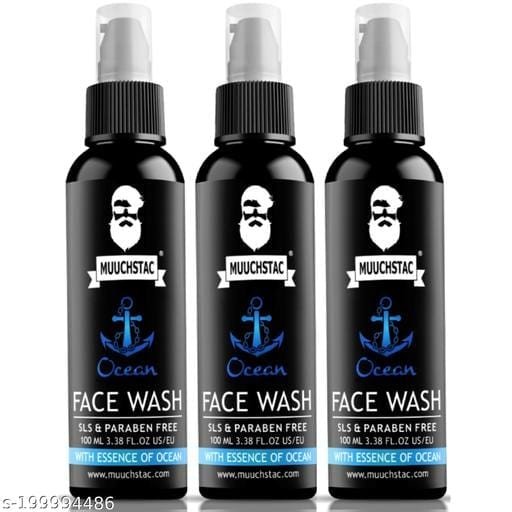 Muuchstac Ocean Face Wash (100 ml) (Pack of 3) - Bhandarum