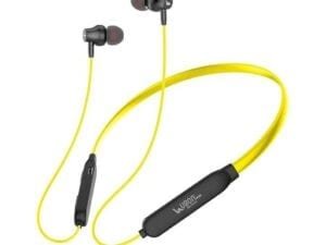 Ubon BT-5200 Bass Factory 2.0 Wireless V5.0 Bluetooth Neckband with Mic, Upto 15 Hours Playtime, in Ear Headset for Travelling, Running, Gyming, and Other Daily Activities (Yellow) - Bhandarum