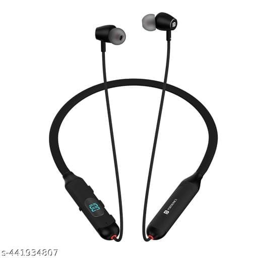 Portronics Harmonics Z8 Bluetooth Wireless in Ear Earphones with 40H Playback, Magnetic Earbuds(ON/Off), LED Battery Display, 10mm Driver, Gaming/Music Mode, IPX4 Water Resistant, Fast Charging(Black) - Bhandarum