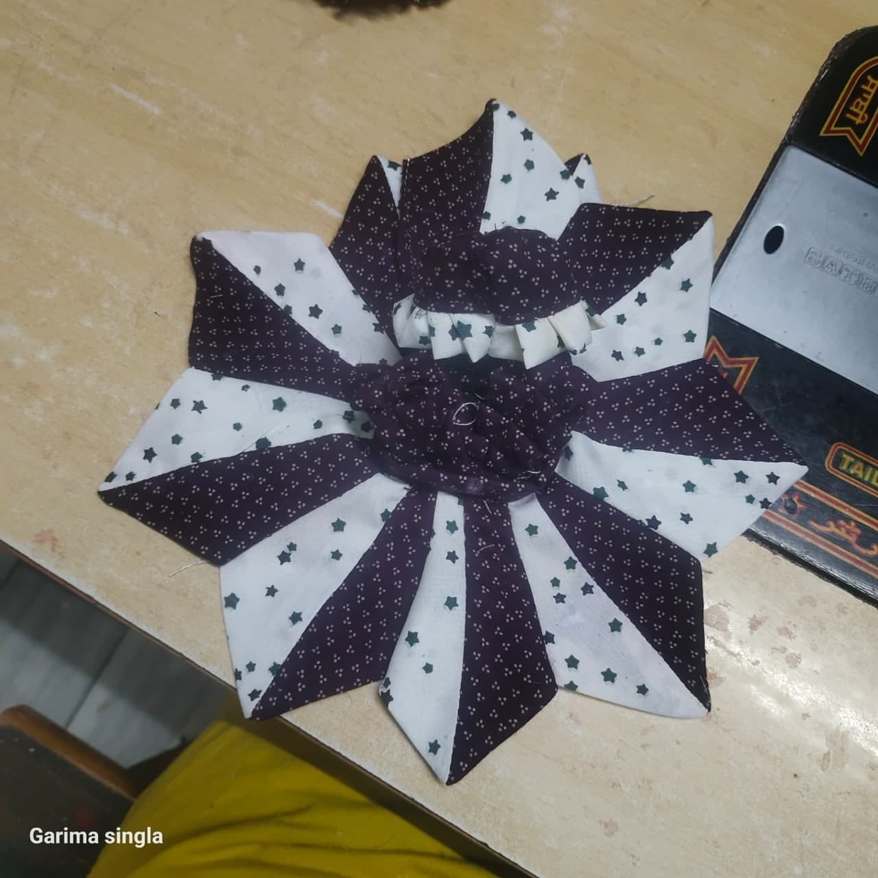 Handmade Cotton Black & White Laddu Gopal Summer Dress – Breathable Star Print Poshak for Bal Gopal, Kanha Ji Idol - Bhandarum